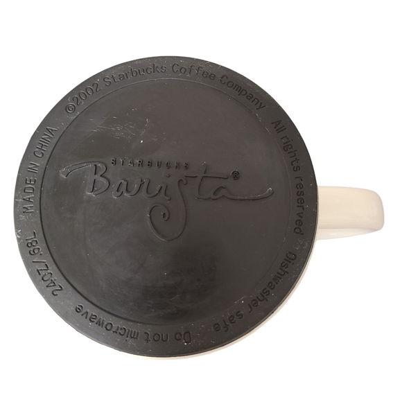 Starbucks Barista World Globe Flags Ceramic Travel Coffee Mug and Lid 24 oz 2002 - Picture 7 of 7